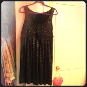 Express Black/Silver Printed Dress